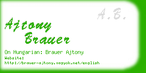 ajtony brauer business card